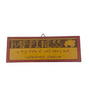 10/$25🦋 New Creative Enterprises HAPPINESS Definition Tin Wall Plaque